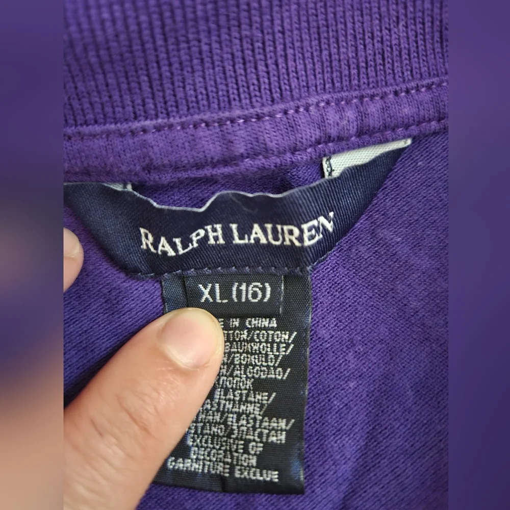 Ralph Lauren girls purple polo shirt XL(16)